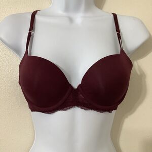 NWT Nordstrom Natori Cabernet Burgundy Delight Lace Back Lacey Sexy Bra 34B
